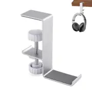 Under Desk Headphone Holder, Aluminum Alloy Headphone Hook Stand Hanger Holder