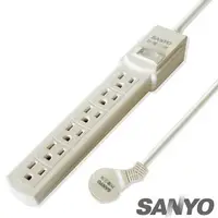 在飛比找樂天市場購物網優惠-【SANLUX台灣三洋】轉接電源線(三孔六座單切)6座單切安