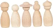 Hand-Painted DIY Puppets Set Pcs Wooden Toys for Room Decor Creativity