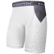 KOOPOW Adult Padded Sliding Shorts Men Slider Shorts Sliding Pads with Cup Po...