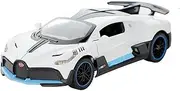 Scale Finished Model Car 1:32 Scale for Bugatti Divo Sports Car Alloy Diecast Miniature Vehicle Exquisite Car Model Collection Die-cast Vehicle(White)
