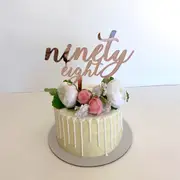Acrylic Rose Gold 'ninety eight' Cake Topper