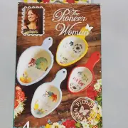 Pioneer Woman Floral Measuring Scoop Set 4 Piece Willow Ceramic Spoons