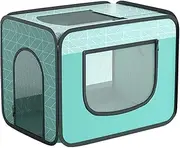 Foldable Dog Crate - Portable Pet Kennel Dog,Portable Pet Drying Chamber, Printed Anti Flying Hair Soft Pet Crate for Dogs Cats