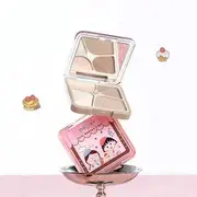 VEECCI - Freely Painted Highlighter & Shading Palette Chibi Maruko Chan Edition - 2 Types Z01# Milky Brown - 8.6g