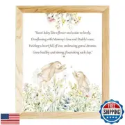 Bunny Nursery Room Decor Watercolor Prints Animal - Gift Wall Art for Baby Gi