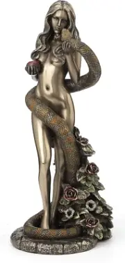 Original Sin by James Ryman Eve Holding Apple with Coiling Serpent Statue
