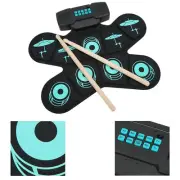 Electronic Drum Set Portable Foldable Built In Dual Stereo Speakers 9 Key Dr CHU