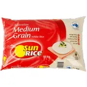 Rice Calrose White Medium Grain Sunwhite 10Kg