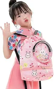 Swimming Bag - Cartoon Pool Bag for Kids,Dry Wet Separation Kids Drawstring Beach Bag Waterproof Adjustable for Sport, Swimming, Travel, Fitness, Beach