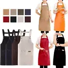 Cooking Apron Unisex Cooking Kitchen Aprons,Adjustable Chef Apron with Pockets