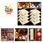 8 Pcs Pre Lit Christmas Snow Blanket with LED Lights Holiday Lighted Table Ru...
