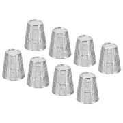 8Pcs Metal Sewing Thimbles, Sewing Thimble Finger Protector, Silver