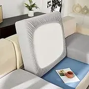 Wear Resistant Sofa Cushion Cover Black Individual 2 Seater L Shape Sectional Stretch Universal Elastic Sofa Couch Cushion Slipcovers Anti-Slip Chaise Lounge Furniture Protector