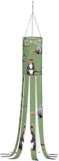 Halloween Garden Red Squirrel Windsock Lights Halloween Lighted Windsock for Patio Yard Pathway Party Decor