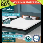 ALFORDSON Mattress Gel Memory Foam Single Bed Reversible Dual-use Soft & Firm