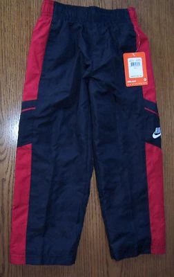 NWT NIKE BLACK RED ATHLETIC LOGO SWOOSH PANTS BOY 4