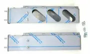 UP Mud Flap Hangers Spring Loaded 3 Oval Holes Stainless 3 3/4 Bolt Space #22303