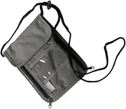 [Outanaya] Travel Wallet Passport Holder Phone Bag Credit Wallet Multi Functional Neck Hanging Pouch for Travel Essentials Grey