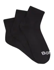 [Bonds] Value Cushioned Quarter Crew Socks 3 Pack in Black