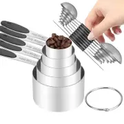 Measuring Cups and Spoons Set,Includes 5 Stainless Steel Nesting Measuring Cu...