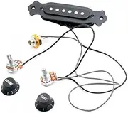 LOLIPPYY Portable Magnetic Acoustic Guitar Pickup with Volume and Tone for String Guitar Pole Durable Black Finish