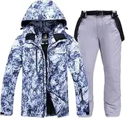 [Dsimilarl] Men's Ski Jacket and Pants Set Waterproof Outdoor Winter Snowboard Jackets Windproof Mountain Snow Suit