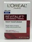 L'Oreal Paris Revitalift Anti-Wrinkle Night Moisturizer 1.7 oz Box Damaged