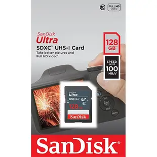 SanDisk 64G 128G 128GB 256G SDXC【100MB 灰】Ultra SD UHS 相機記憶卡