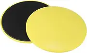 uxcell Core Sliders for Working Out 6.9", 2 Packs Dual Sided Exercise Sliders Fitness Workout Discs Strength Slides Gliding Discs for Gym Carpet Hardwood Floor, Yellow