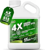 1 Gallon 4X Green Spray Dye - Makes 512 Gallons of Concentrated Spray Pattern Indicator Dye, Ideal Fertilizer Marking, Lawn Turf Mark and Marker, Mark Where You've Sprayed with Green Color Indicator