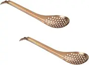 Amosfun Lightweight Mesh Strainer Spoons Slotted Spoons Set for Bar Restaurant and Home