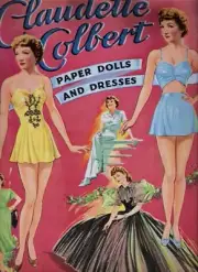 VINTAGE UNCUT 1945 CLAUDETTE COLBERT PAPER DOLLS~#1 TOP REPRODUCTION~GORGEOUS!