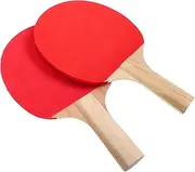 1 Pair Beginner Table Tennis Racket of Wood Pong Paddles for Training Lightweight Design with Comfortable Grip for Indoor Play and Skills Development