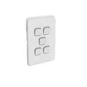 Clipsal Iconic Series Cover Frame - 5 Switches - Cool Grey - 3045C-CY