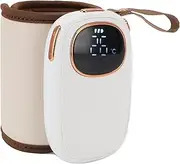 Fast Heating Portable Bottle Warmer for Travel, Stable Constant Warming with LED Display, Monitor Milk Volume, Leak Proof, Fast Charging Cordless, Can Use While Charging, Keep
