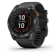 Garmin fenix 7X Pro Solar - Glass - Slate Gray - Black band