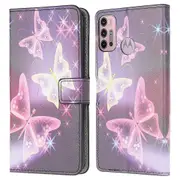 Pattern Printing Leather Protective Cover Wallet Phone Shell for Motorola Moto G30/G20/G10 - Dreamy