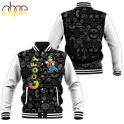 Goofy Dog Pattern Mickey Mouse Cartoon Gift Lover Baseball Jacket