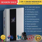 Devanti 2L Portable Dehumidifier Air Dryer Purifier Home Moisture Absorber White