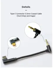 HiBy Type C to 3.5mm Coaxial Audio Cable For R2 R3 R3Pro Chord Mojo Hugo2