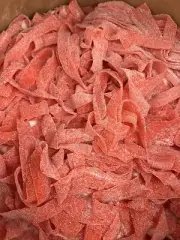 SOUR Worm BELTS STRAWBERRY Flavor Very Sour Bulk Gummy Candy 1 Pound 16 OZ