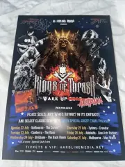 Kings Of Thrash Australian Tour 2024 Poster FULLY SIGNED By Whole Band MEGADETH