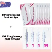 60+20 Ovulation & Pregnancy Test Strips LH Test HCG Fertility Test Strips- AU