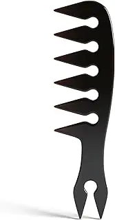 Tribal Chimp Hair Styling Comb, Wide Tooth Comb for Straight, Wavy, Curly, Colored Hair for Personal, Pro Use – Black