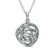 Wire Knot Pendant in Sterling Silver