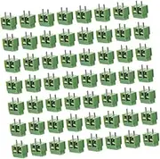 CHILDWEET Mini Size Screw Terminal Blocks 80pcs 2 Pin 5.08mm Pitch for DIY Circuit Boards