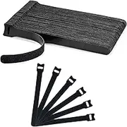 (100PCS-6 inch) TheaPro Cable Ties, Cable Ties Reusable, Adjustable Strap Wire Management, Cable Organiser Straps,Black
