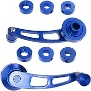 ULTECHNOVO 1 Set Car Window Handle Levers Rotary Truck Button Vice Vehicles Gearshift Knobs Windscreen Crank Controller Automotive Puller Switch Shift Knob Cover Adapter Blue Aluminum Alloy