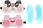 minkissy 2Pcs Portable Eye Mask for Cute Cartoon Design for Travel Sleeping and Eye Relief Sleep Mask
